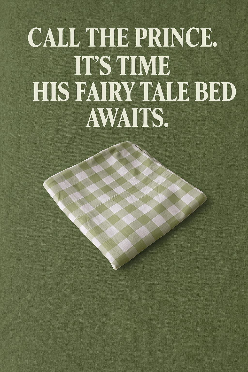 Super King Size Chequered Green Bedsheet – Soft Cotton, Elegant Design | Rest And Nest UAE