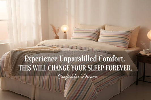 Dual Side Duvet Cover| Pastel Colors| King Size| 100% Cotton