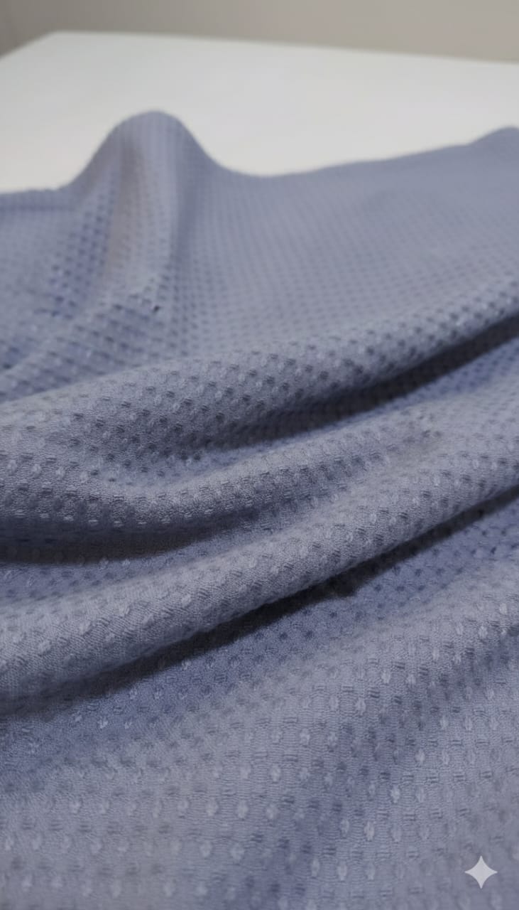 Grey Organic Cotton Waffle Pattern Bedsheet/ Waffle Cotton / Breathable