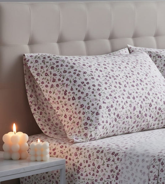 400 TC Egyptian Cotton Floral Bedsheet | Luxury Bedding UAE