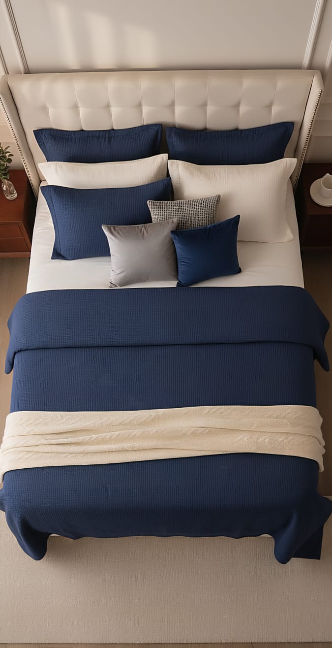 Organic Cotton King Size Waffle Bedsheet – Soft, Breathable & Sustainable | Rest And Nest UAE