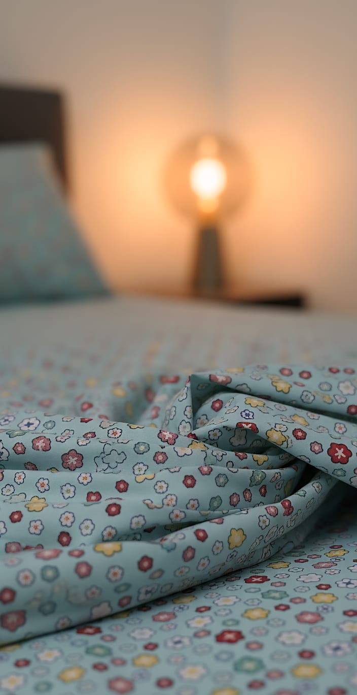 Floral Printed Cotton Bedsheet – Lightweight, Breathable & Fade-Resistant Bedding