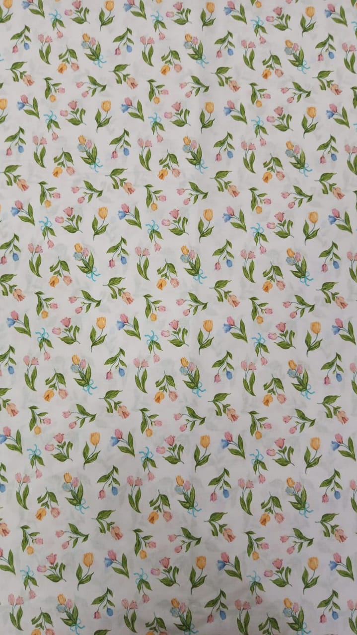 Spring Floral Percale Bedsheet | Cool & Crisp Cotton Bedding  |  Super King Size Bedding