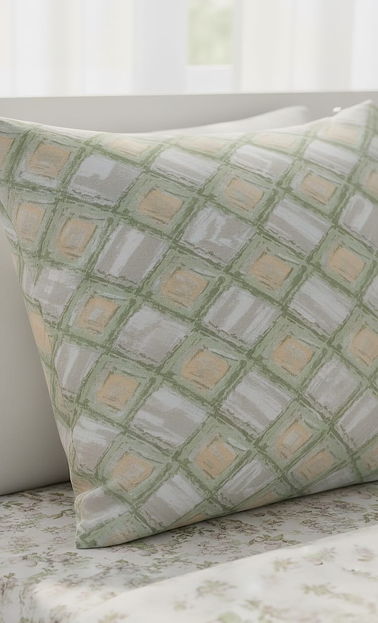 The Serenity Collection | Super King Size Sage Green Floral Bed Linen
