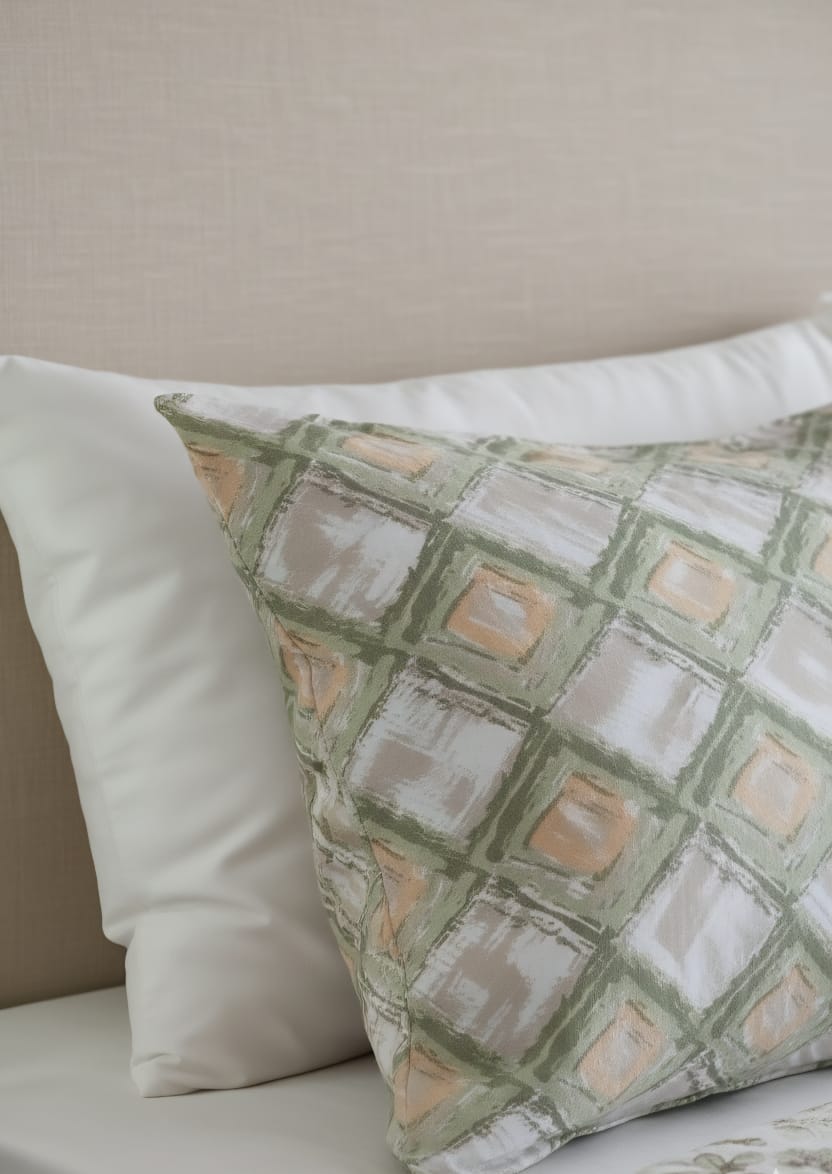 The Serenity Collection | Super King Size Sage Green Floral Bed Linen
