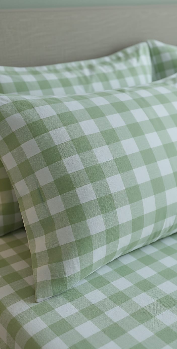 Super King Size Chequered Green Bedsheet – Soft Cotton, Elegant Design | Rest And Nest UAE