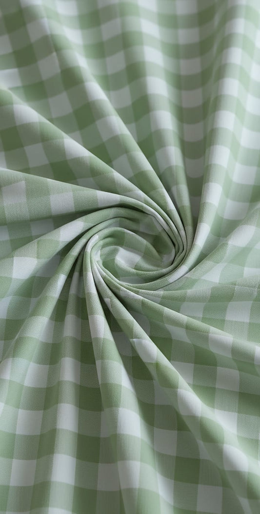 Super King Size Chequered Green Bedsheet – Soft Cotton, Elegant Design | Rest And Nest UAE